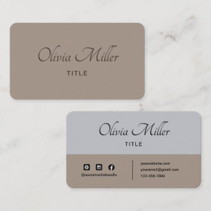 Beruflich Modernes Einfaches Elegantes Minimalisti Visitenkarte