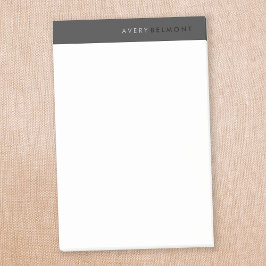 Beruflich Modernes, einfaches Schwarz Minimalistis Post-it Klebezettel