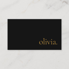 Beruflich Modernes, einfaches Schwarzes Gold Visitenkarte