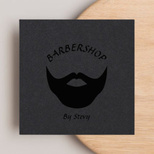 Beruflich Modernes Elegantes Black Barbershop Quadratische Visitenkarte