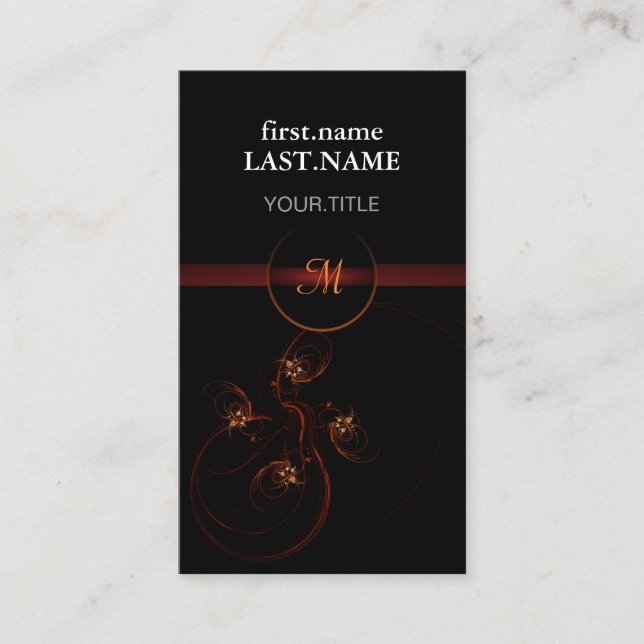 Beruflich Modernes Elegantes Cooles Dunkel Visitenkarte (Vorderseite)