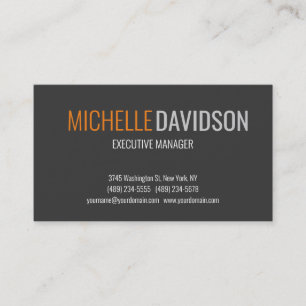 Beruflich Modernes, grau Minimalistisches Elegant Visitenkarte
