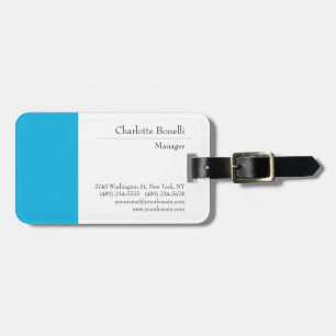 Beruflich Modernes Minimalistisches Blaues Weiß Gepäckanhänger