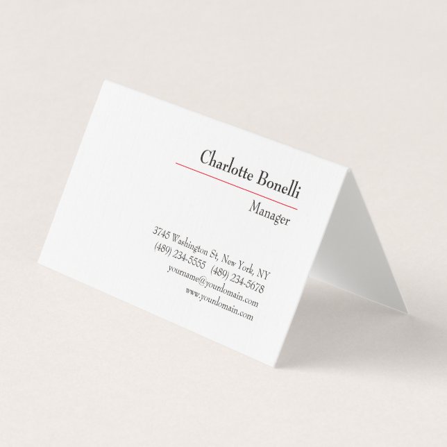 Beruflich Modernes, Minimalistisches Premiumsilber Visitenkarten (Vorderseite)