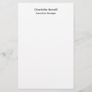 Beruflich Modernes Minimalistisches Schlicht Briefpapier