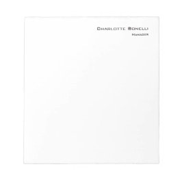 Beruflich Modernes Minimalistisches Schlicht Notizblock