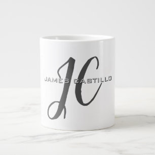 Beruflich Modernes Mit Monogramm Minimalistisch Jumbo-Tasse