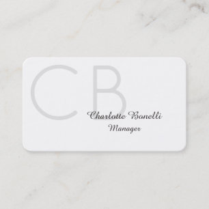 Beruflich Modernes Monogramm Minimalistisch kreati Visitenkarte