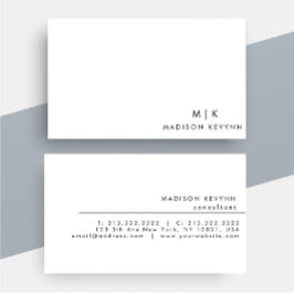 Beruflich Modernes Monogramm Minimalistisch Schlic Visitenkarte