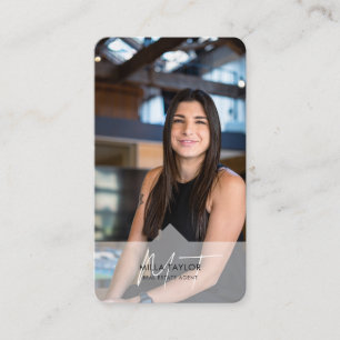 Beruflich-Modernes Real-Anwesen-Monogramm-Foto Visitenkarte