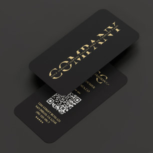 Beruflich-Modernes Unternehmen Monogram Black Visitenkarte