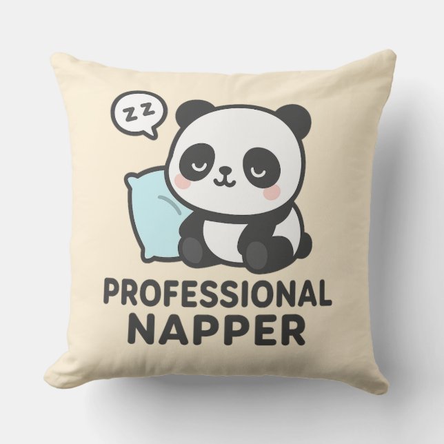 Beruflich Napper Panda Throw Kissen (Vorderseite)