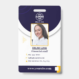 Beruflich Navy Blue Foto ID Abzeichen für Unterneh Ausweis