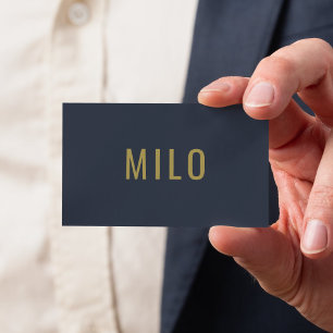 Beruflich Navy Blue Gold l Eleganury Luxus Visitenkarte