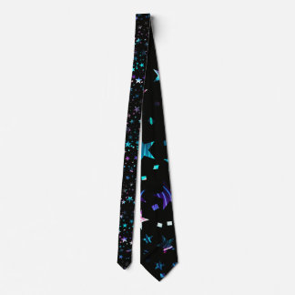 Beruflich Neon Pink Türkis Blue Stars Black Krawatte