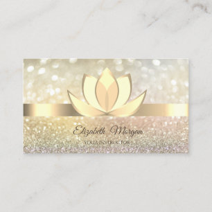Beruflich Ombre Bokeh Gold, Lotus Yoga Visitenkarte