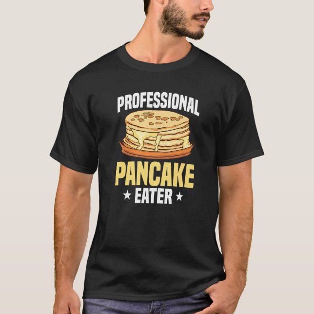 Beruflich Pancake Eater Koch Cook T-Shirt (Vorderseite)