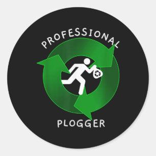 Beruflich Plogger - Jogger-Plogging-Umgebung Runder Aufkleber