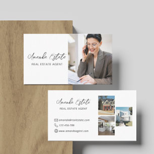 Beruflich Real Anwesen Agent Foto Visitenkarte