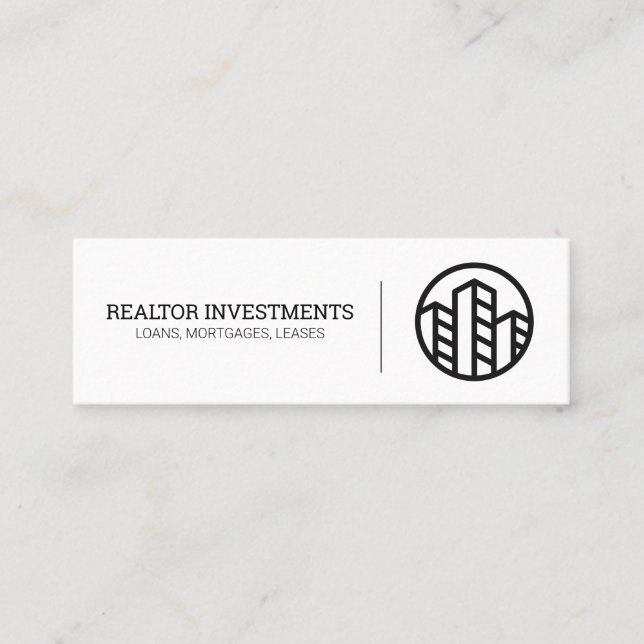 Beruflich | Realtor Investor Mini Visitenkarte (Vorderseite)