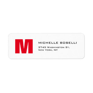Beruflich Red White Monogram Modern Einzigartig