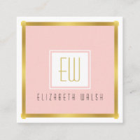 Beruflich rosa Schwarz und Gold Card Design