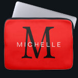 Beruflich-Rot-Monogramm Ihr Name Laptopschutzhülle<br><div class="desc">Ein attraktives,  auffälliges und dennoch äußerst einfaches Design. Ich bin sicher,  dass genau das das ist,  wonach du suchst.</div>
