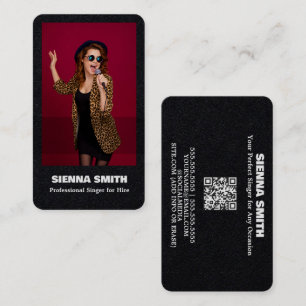 Beruflich Sänger Custom QR Premium Visitenkarte