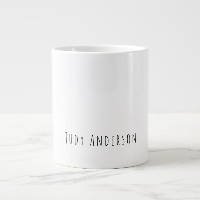 Beruflich Schlicht modern elegant Ihr Name Jumbo-Tasse (Vorderseite)