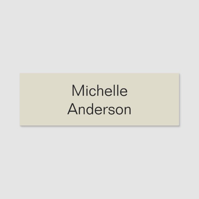 Beruflich Schlicht Moderne Elegante Minimalistisch Namensschild (Vorderseite)