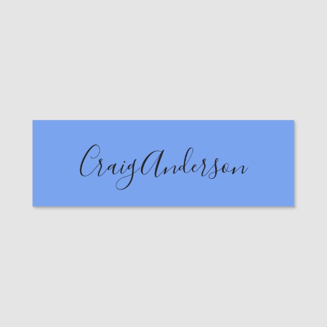 Beruflich Schlicht Moderne Moderne Elegante Blumen Namensschild (Vorderseite)