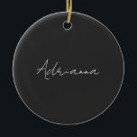 Beruflich schwarz fügen Sie Ihrem Namen Handschrif Keramik Ornament<br><div class="desc">Diese Vorlage kann an alle persönlichen Beruf angepasst werden.</div>