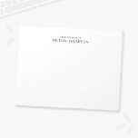 Beruflich Schwarz/Weiß Notizblock<br><div class="desc">Beruflicher Notepad bietet individuelle Name und Text im schwarzen klassischen Serif-Schriftart-Stil auf weißem Hintergrund.</div>