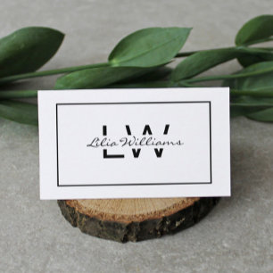 Beruflich Schwarz/Weiß Visitenkarte