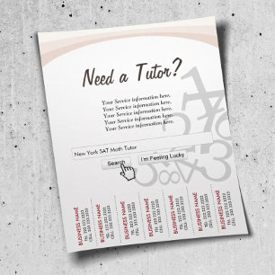 Beruflich Search Bar Math Tutor-Flyer Flyer