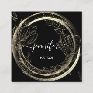 Beruflich Shop WELLNESS-CENTER Rahmen Blumenmuster Quadratische Visitenkarte