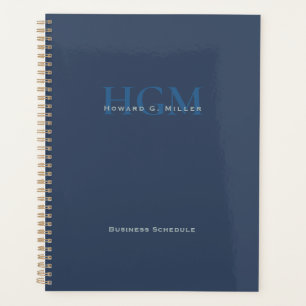 Beruflich Simple Blue 3 Letter Monogram Planer