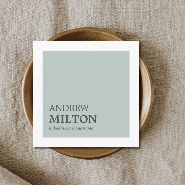 Beruflich Simple EleganBlue White Consultant Quadratische Visitenkarte (Von Creator hochgeladen)