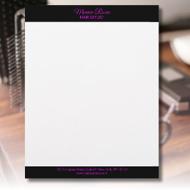 Beruflich Simple Modern Neon Magenta Letterhead Briefbogen