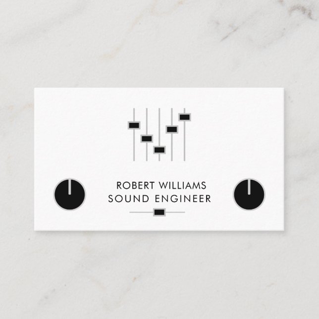 Beruflich Sound Engineer Music DJ Controller Visitenkarte (Vorderseite)