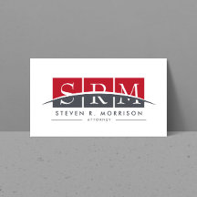 Beruflich Styliertes Monogramm rot/grau