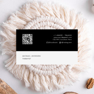 Beruflich Therapeut Social Media Icon QR Code Visitenkarte