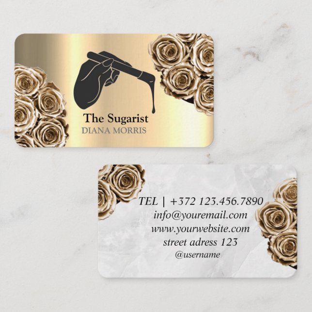 Beruflich und elegant für Brasilianer & Körperlieb Visitenkarte (Vorne/Hinten)