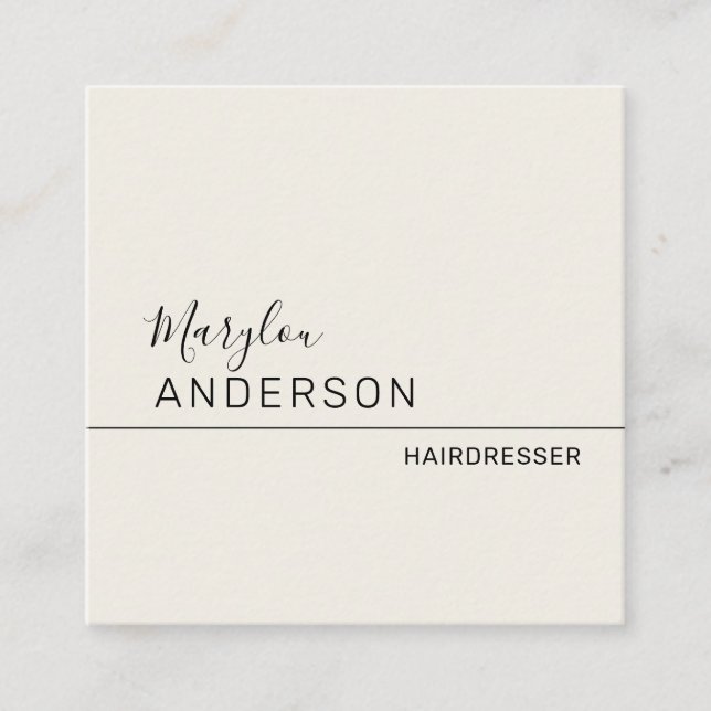 Beruflich - UNISEX Quadratische Visitenkarte (Vorderseite)