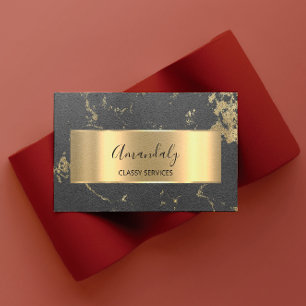 Beruflich VIP Gold Abstrakt Marble Grau Visitenkarte