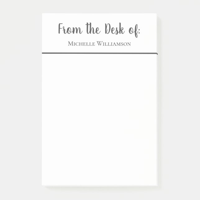 Beruflich vom Schreibtisch des Personalisierten Post-it Klebezettel (Vorderseite)