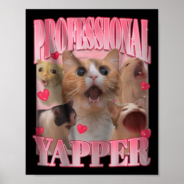 Beruflich Yapper Cat Funny Meme Poster (Vorne)