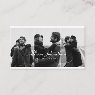 Berufliche 3-Foto-Skriptfotografie Visitenkarte