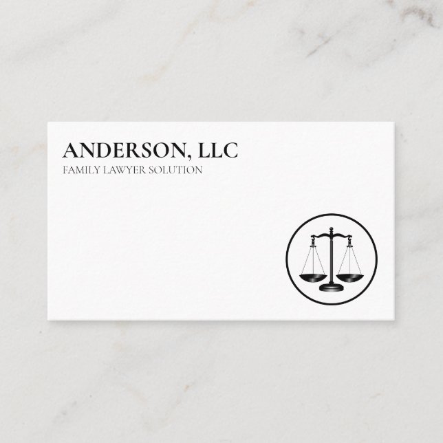 Berufliche Anwältin auf dem Rechtsweg Visitenkarte (Vorderseite)