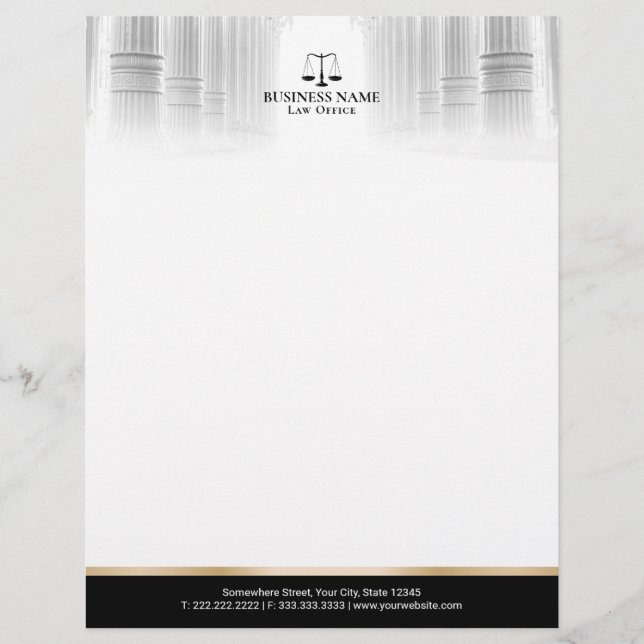 Berufliche Anwaltskanzlei Briefbogen (Vorderseite)